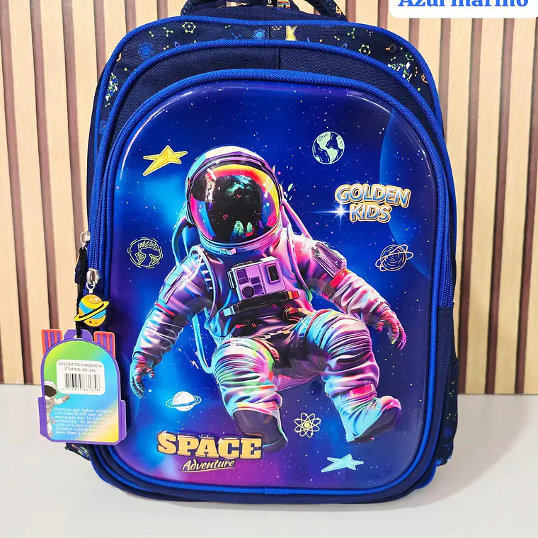🪐☄️MOCHILA ASTRONAUTA ORIGINAL GOLDEN KIDS PARA PRIMARIA MOD#GX-160 3