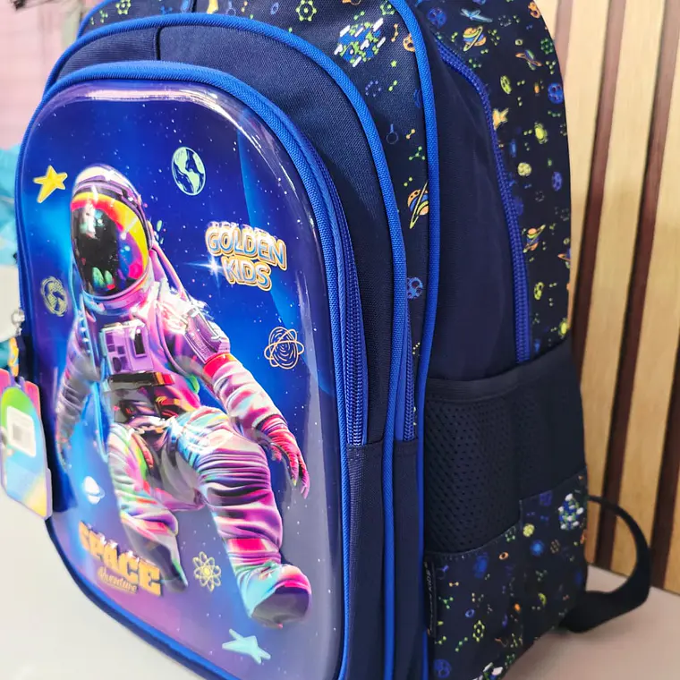 🪐☄️MOCHILA ASTRONAUTA ORIGINAL GOLDEN KIDS PARA PRIMARIA MOD#GX-160 4