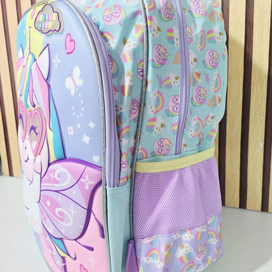 MOCHILA UNICORNIO ORIGINAL GOLDEN KIDS PARA PRIMARIA MOD# MI0009 2