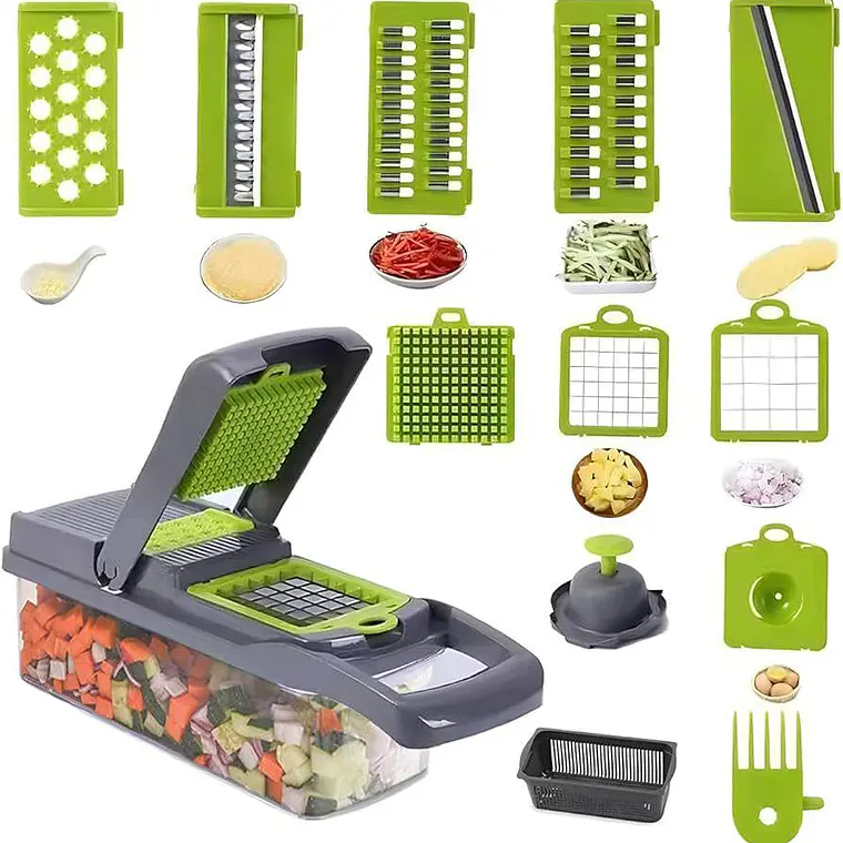🍅🥒🥝 PICADOR DE VERDURAS MULTIFUNCIONAL 12 EN 1 MODELO #45191  🥝🥒🍅 2