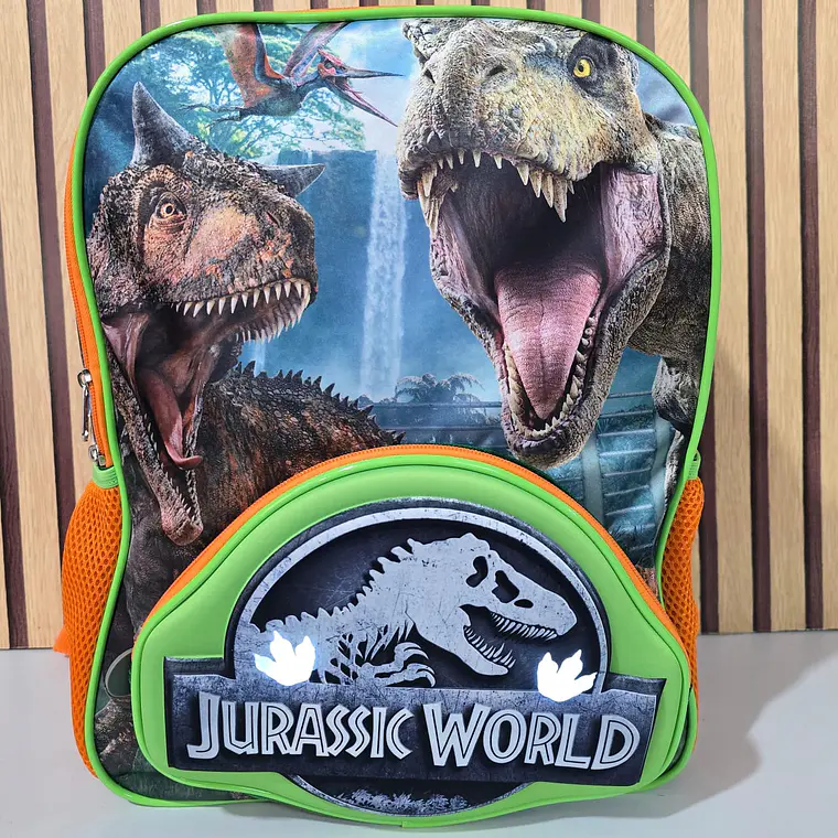 MOCHILA ORIGINAL JURASSIC WORLD PARA PRIMARIA CON LUZ MOD# 184482 1