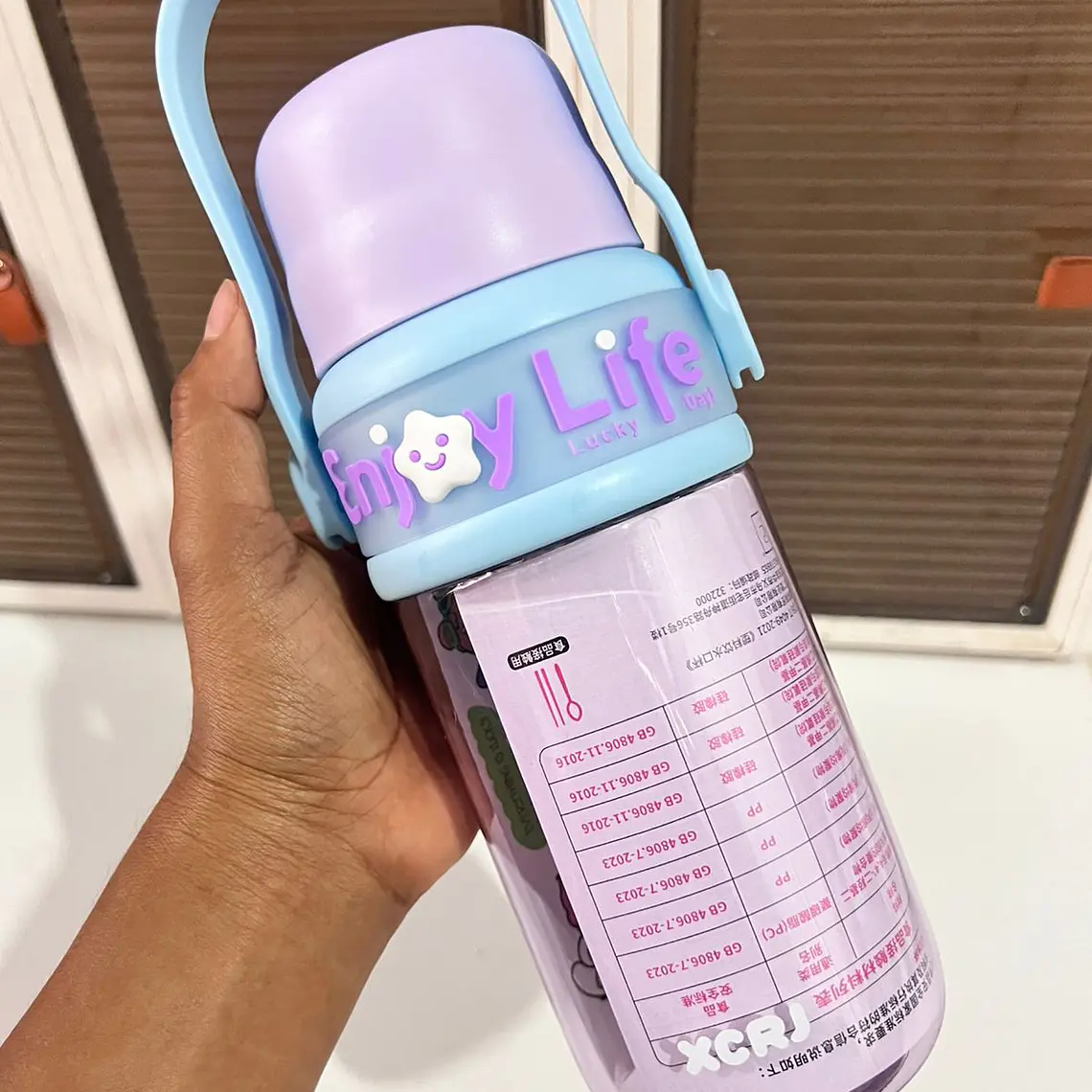 BOTE ESTILO KAWAII PARA AGUA DE 750 ML (ENJOY LIFE) MOD# X-124S- COPIAR 4