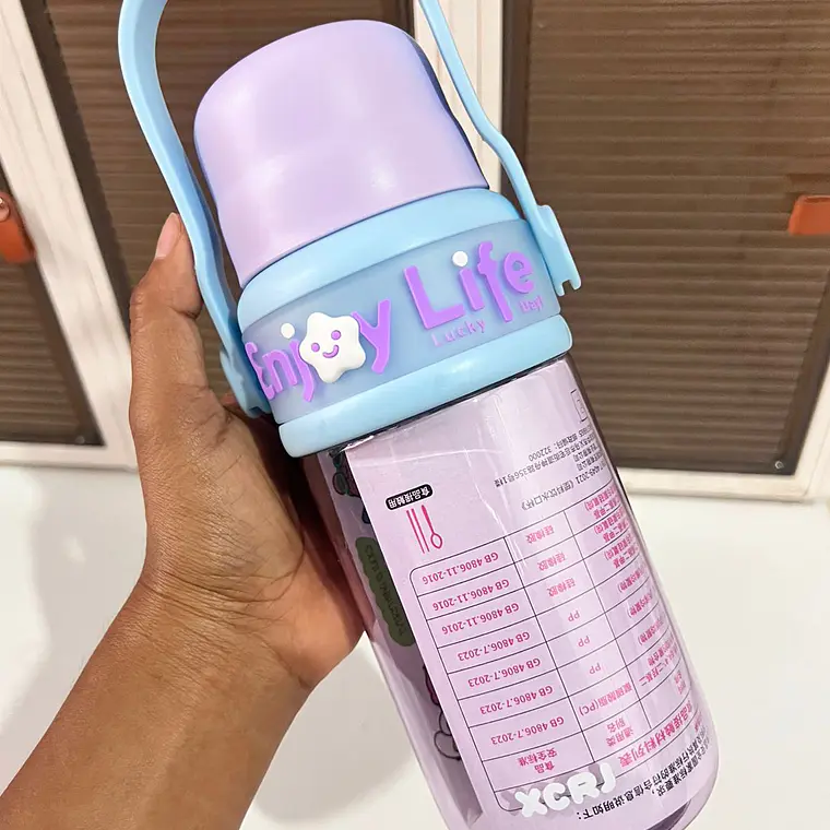 BOTE ESTILO KAWAII PARA AGUA DE 750 ML (ENJOY LIFE) MOD# X-124S- COPIAR 4
