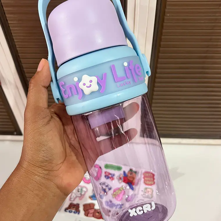 BOTE ESTILO KAWAII PARA AGUA DE 750 ML (ENJOY LIFE) MOD# X-124S- COPIAR 8