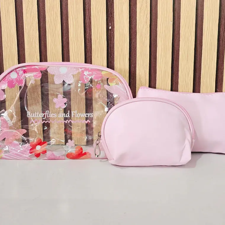 COMBO COSMETIQUERA TRANSPARENTE MOD# WL-1217 7