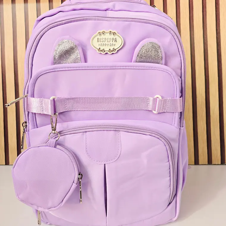 MOCHILA JUVENIL SUN STAR (OREJITAS Y MONEDERO) MOD# Y2777 2