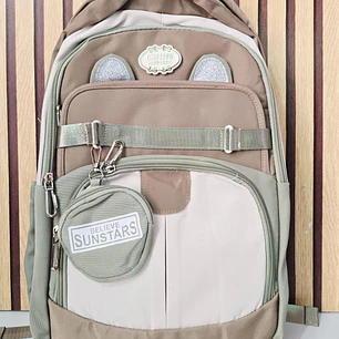 MOCHILA JUVENIL SUN STAR (OREJITAS Y MONEDERO) MOD# Y2777