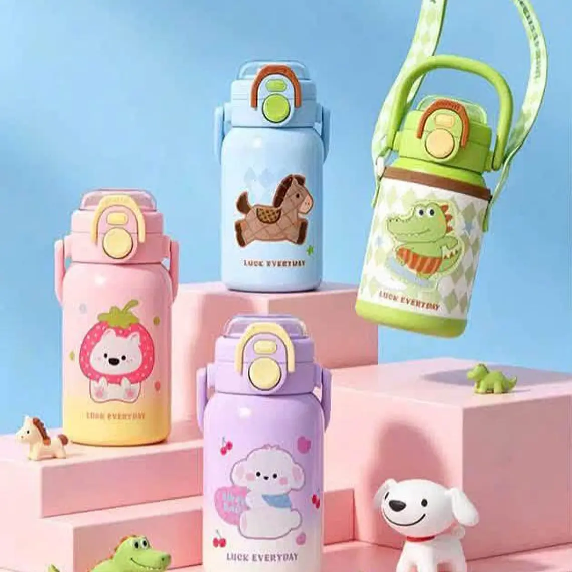 TERMO INFANTIL CON FUNDA ANIMALITOS DE 500ML MOD# 26502 1