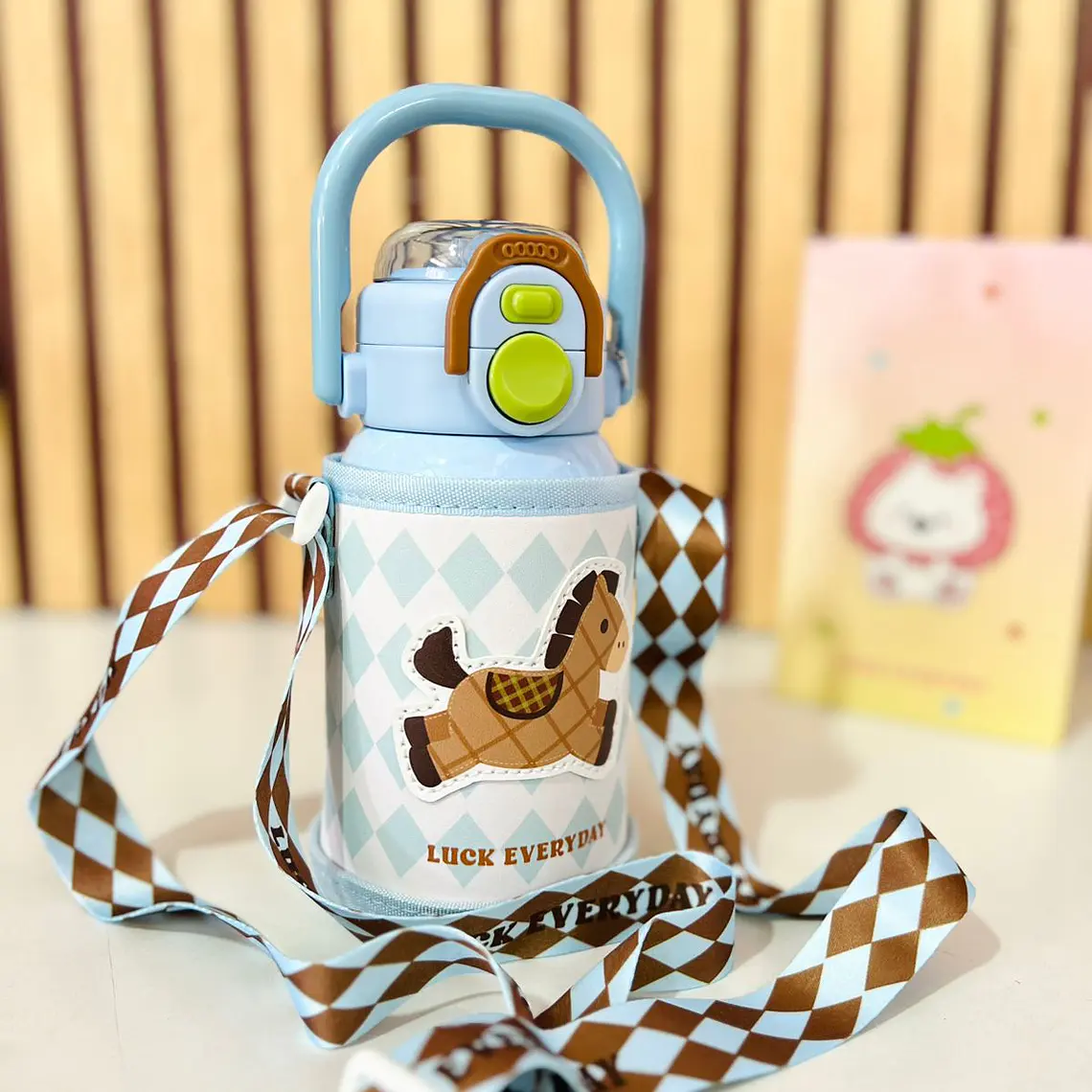 TERMO INFANTIL CON FUNDA ANIMALITOS DE 500ML MOD# 26502 5