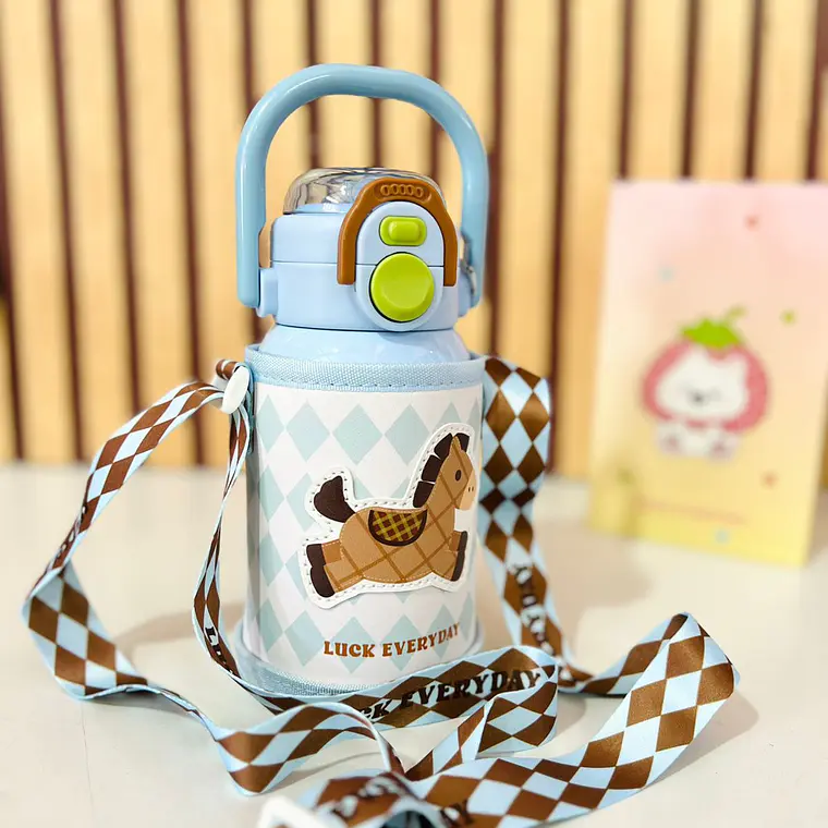TERMO INFANTIL CON FUNDA ANIMALITOS DE 500ML MOD# 26502 5