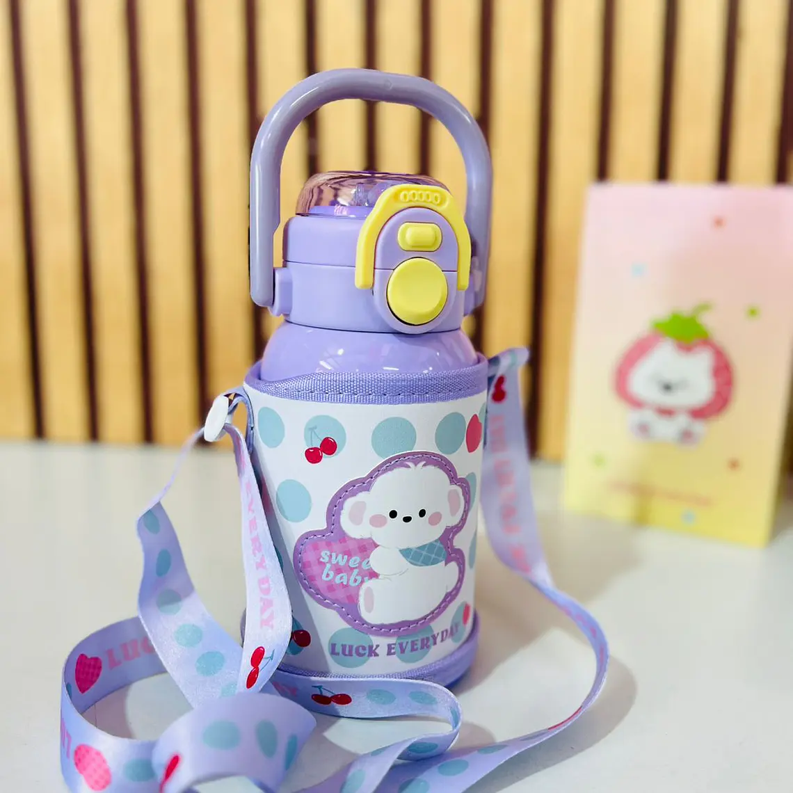 TERMO INFANTIL CON FUNDA ANIMALITOS DE 500ML MOD# 26502 6