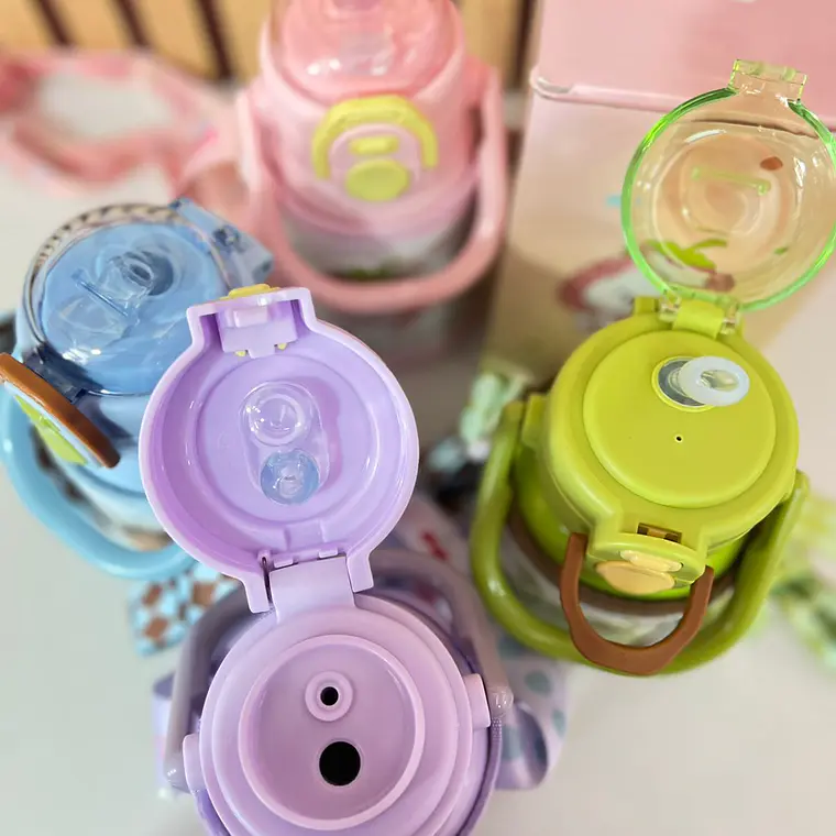 TERMO INFANTIL CON FUNDA ANIMALITOS DE 500ML MOD# 26502 8