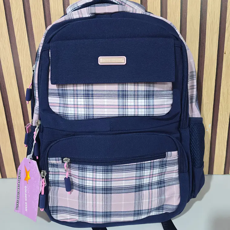 MOCHILA ORIGINAL CUADROS JUVENIL GOLDEN STAR MOD# DF-8943 4