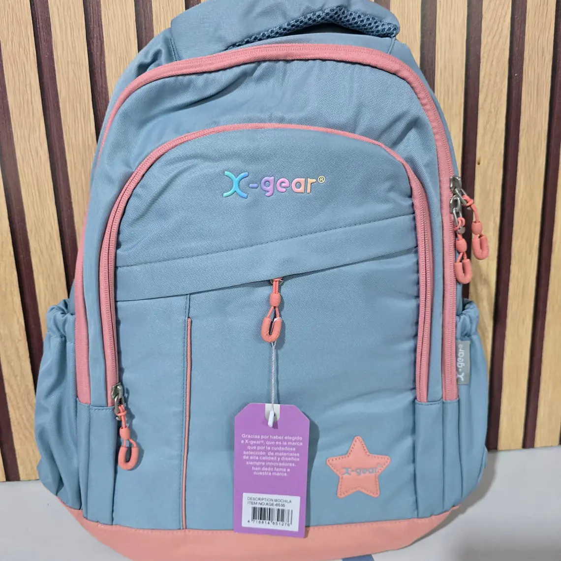 MOCHILA JUVENIL ESTRELLITA X-GEAR MOD# XGE-6535 2