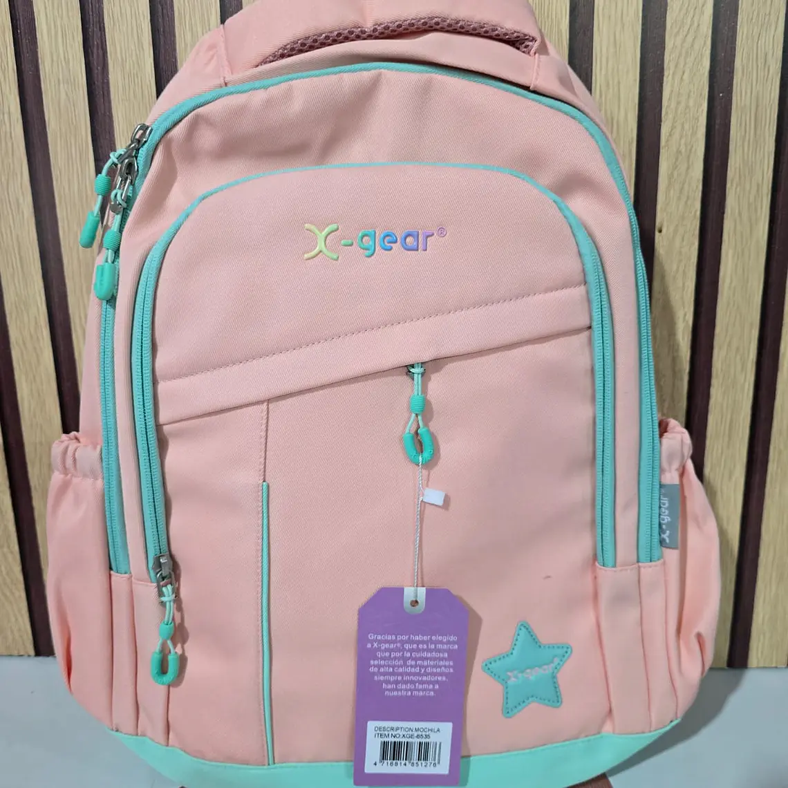 MOCHILA JUVENIL ESTRELLITA X-GEAR MOD# XGE-6535 3