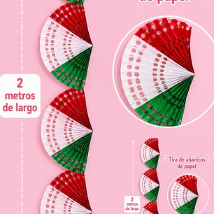 TIRA CON 6 ABANICOS TRICOLOR_