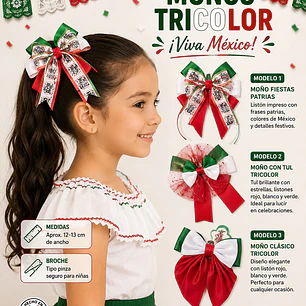 MOÑOS TRICOLOR PARA NIÑAS VARIOS MODELOS🥰