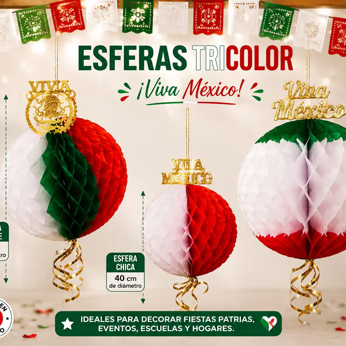 ESFERA TRICOLOR GRANDE O CHICA 1