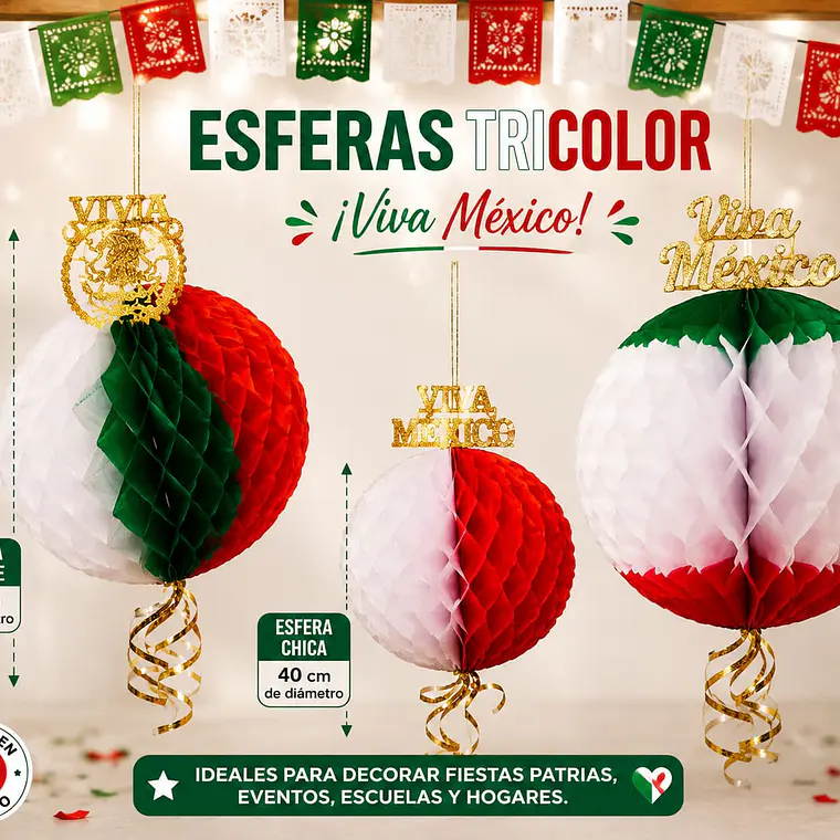 ESFERA TRICOLOR GRANDE O CHICA 1