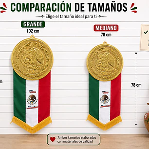 ESCUDO PATRIO CON GALLARDETE MEDIANO O GRANDE