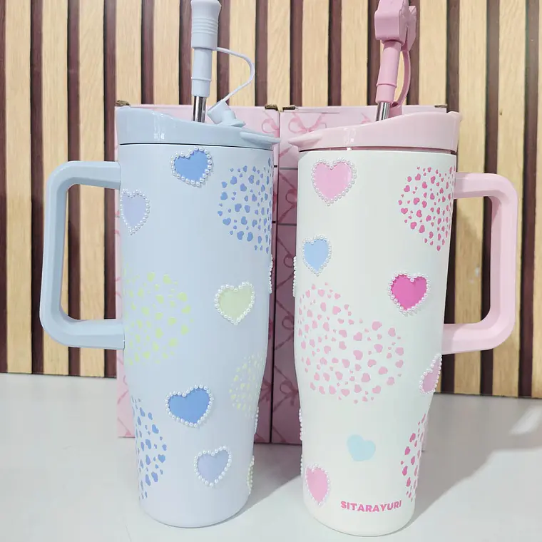 TERMO CORAZONES Y PEDRERÍA DE 1200ML MOD# ZF-084-1 6