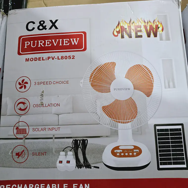 VENTILADOR SOLAR PORTATIL MOD# PV-L806 4