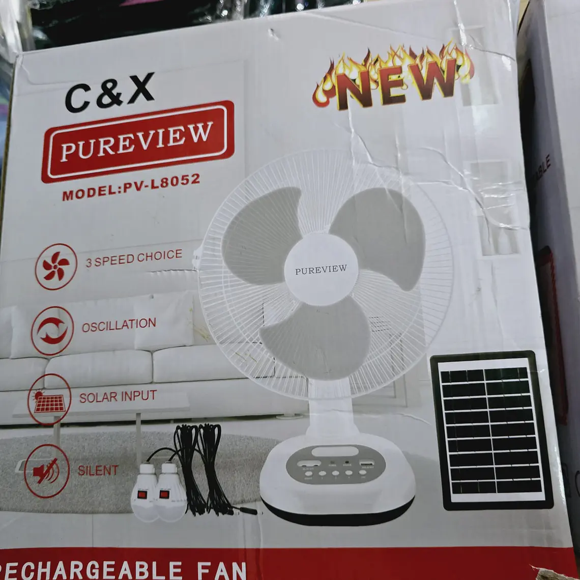 VENTILADOR SOLAR PORTATIL MOD# PV-L806 8