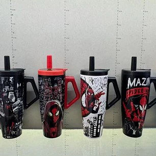 TERMO CON AGARRADERA SPIDERMAN DE 1100ML MOD# SN-004