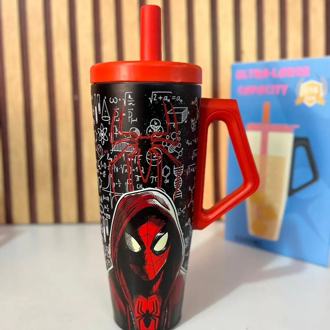 TERMO CON AGARRADERA SPIDERMAN DE 1100ML MOD# SN-004 3