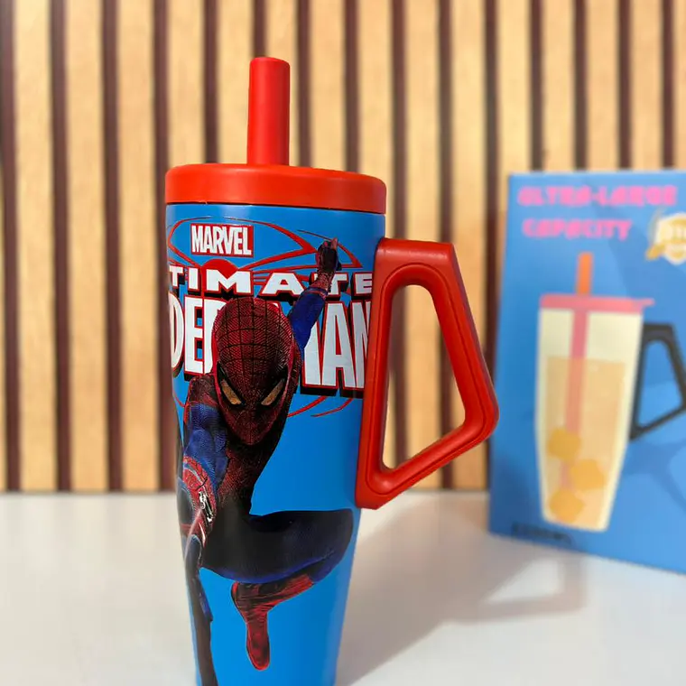 TERMO CON AGARRADERA SPIDERMAN DE 1100ML MOD# SN-004 8
