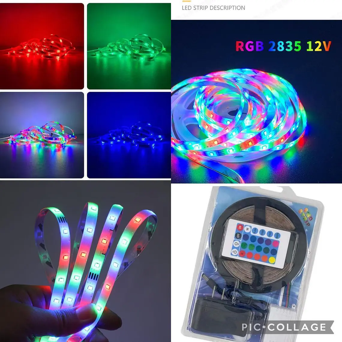 5MTS TIRA LUZ LED STRIP RGB CON CONTROL 2