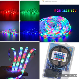 5MTS TIRA LUZ LED STRIP RGB CON CONTROL