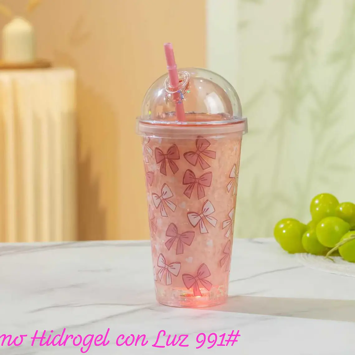 VASO/HIDROGEL DE 500ML CON LUZ LED  MOD# SN-006 5