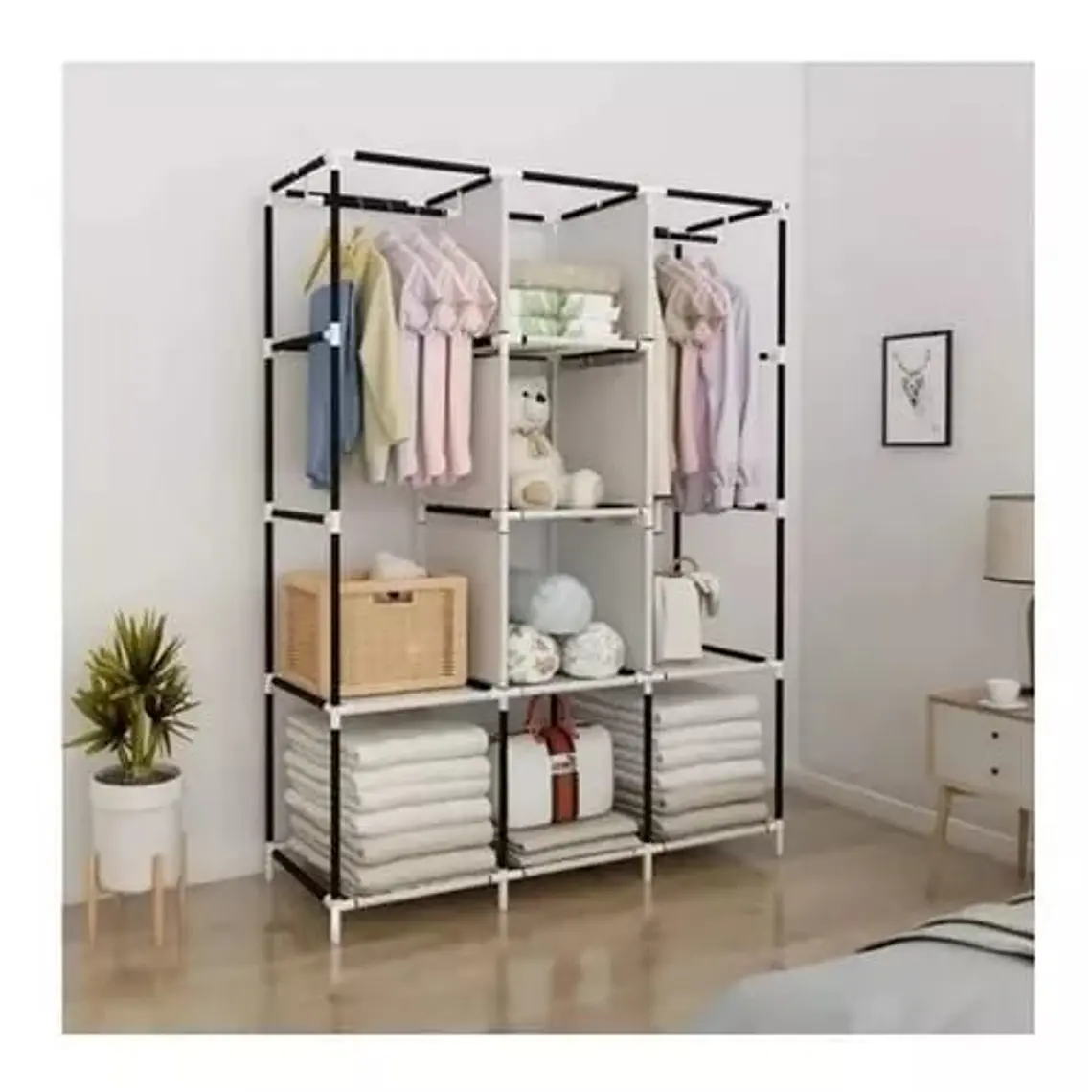 ORGANIZADOR ARMABLE PARA ROPA  PORTÁTIL MODELO#CLT 8