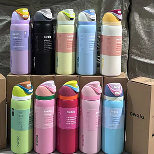 TERMO OWALA DE 945ML COLORES LISOS MOD# OS-32R