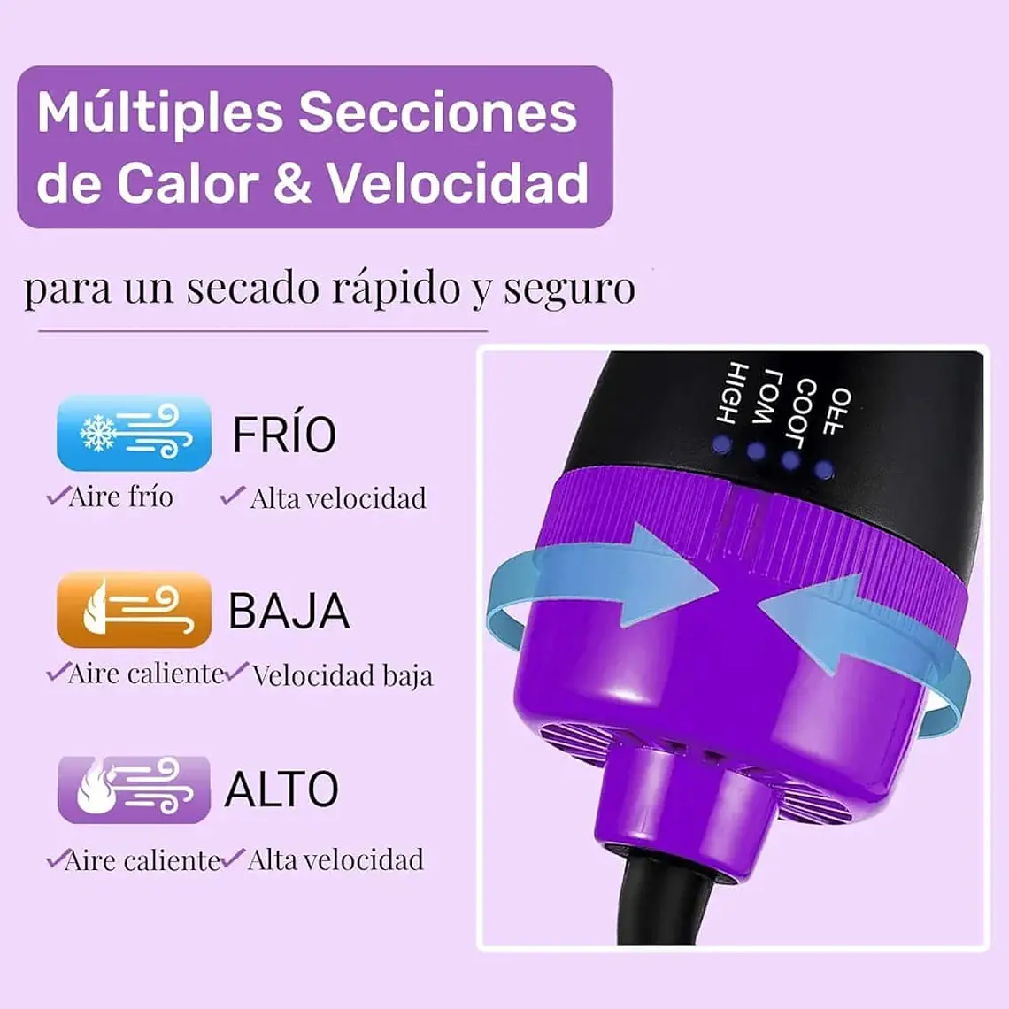 CEPILLO SECADOR PARA EL CABELLO MOD# SEPE 10