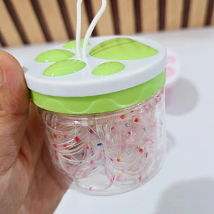 DOCENA DE BOTECITOS CON LIGUITAS PARA EL CABELLO MOD# LIG22 (Huellitas)🫟🐾