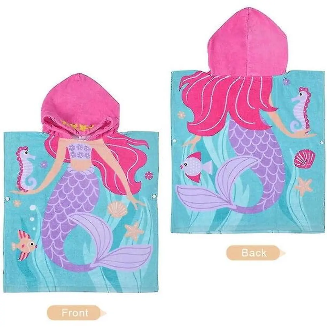 TOALLA CON CAPUCHA MICROFIBRA DIBUJOS MOD# 14T12 13