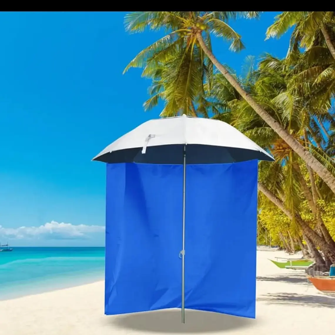 SOMBRILLA PARA PLAYA CON LONA Y FILTRO UV MOD# SM2 🏖️ 