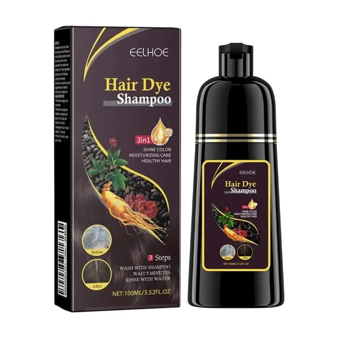 TINTE PARA CUBRIR CANAS (HAIR DYE) DE 500ML MOD# GRF0020X 2