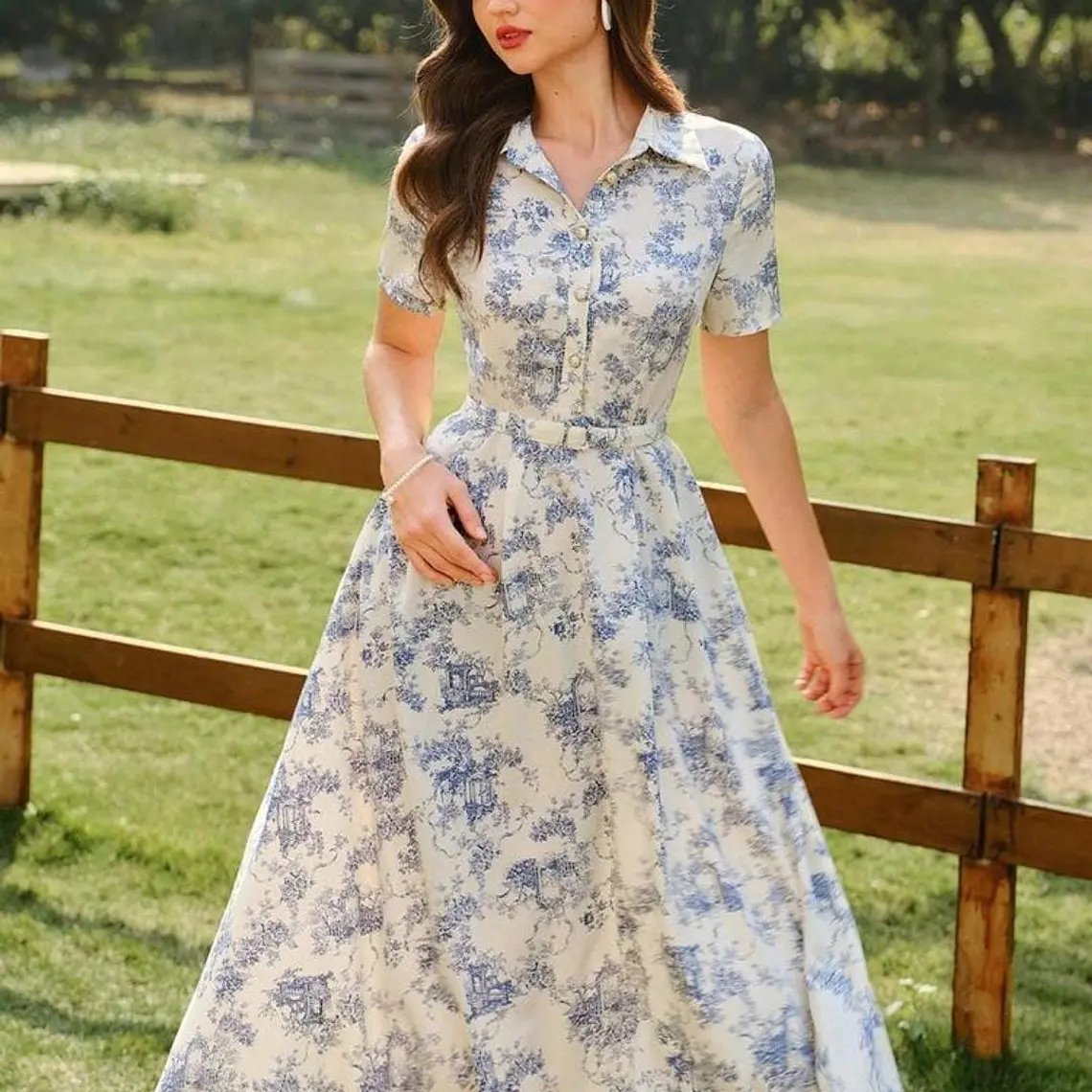 VESTIDO LARGO CASUAL CON FLORES TALLA G 3