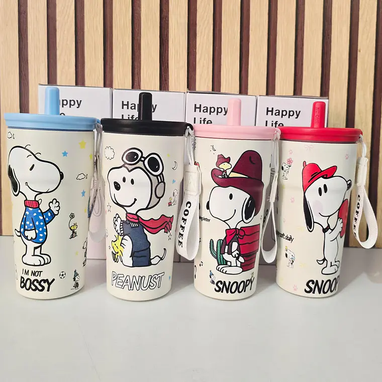 VASO TÉRMICO 600ML SNOOPY MODELO #26-termo-044 1