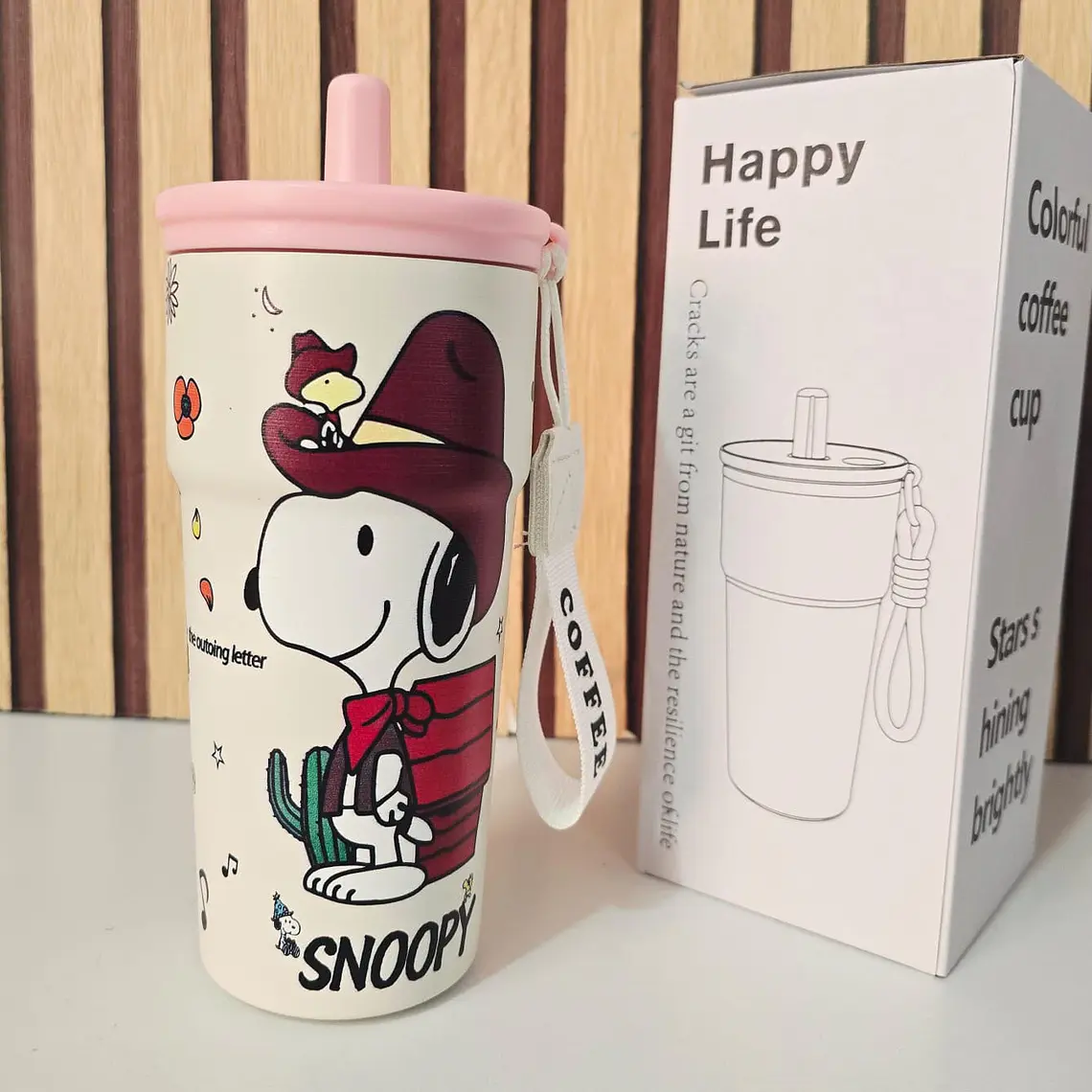 VASO TÉRMICO 600ML SNOOPY MODELO #26-termo-044 6