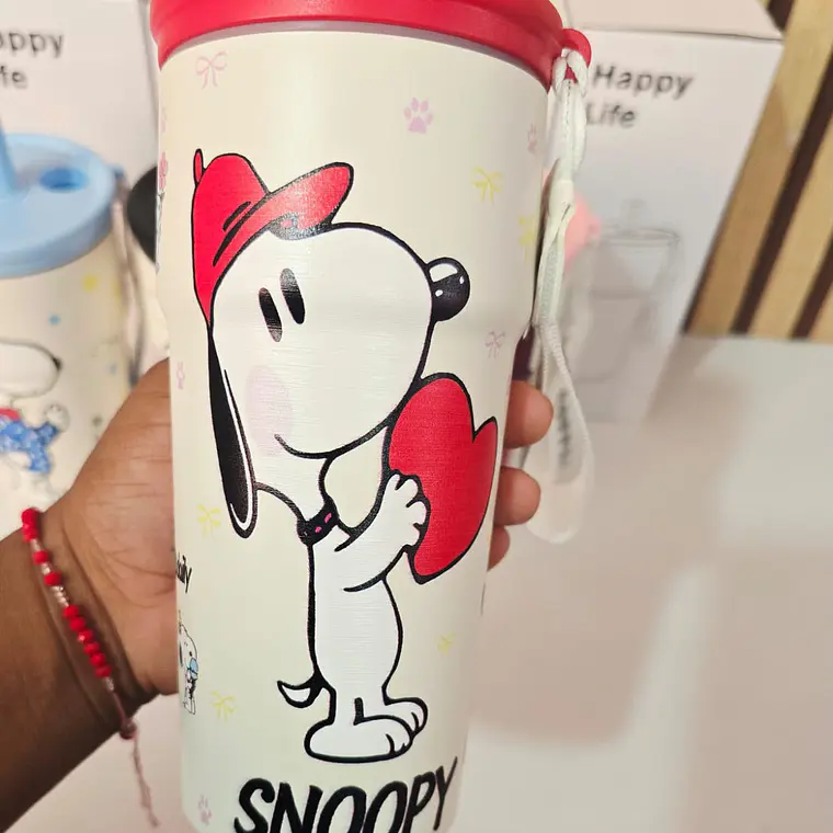 VASO TÉRMICO 600ML SNOOPY MODELO #26-termo-044 8