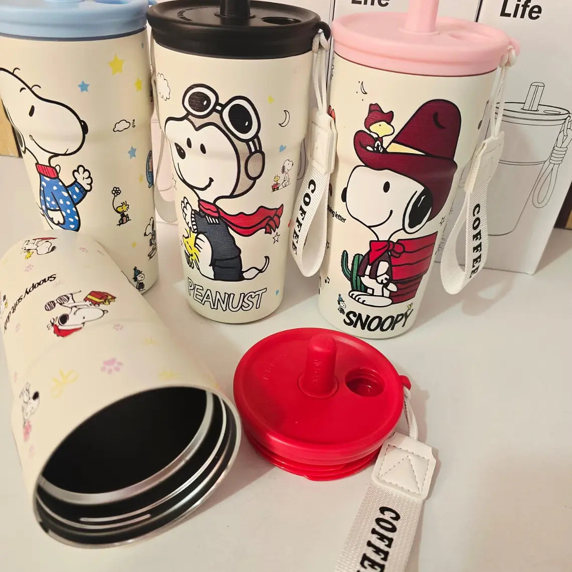 VASO TÉRMICO 600ML SNOOPY MODELO #26-termo-044 9