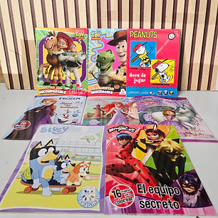 LIBRO CON 16 DIBUJOS PARA COLOREAR