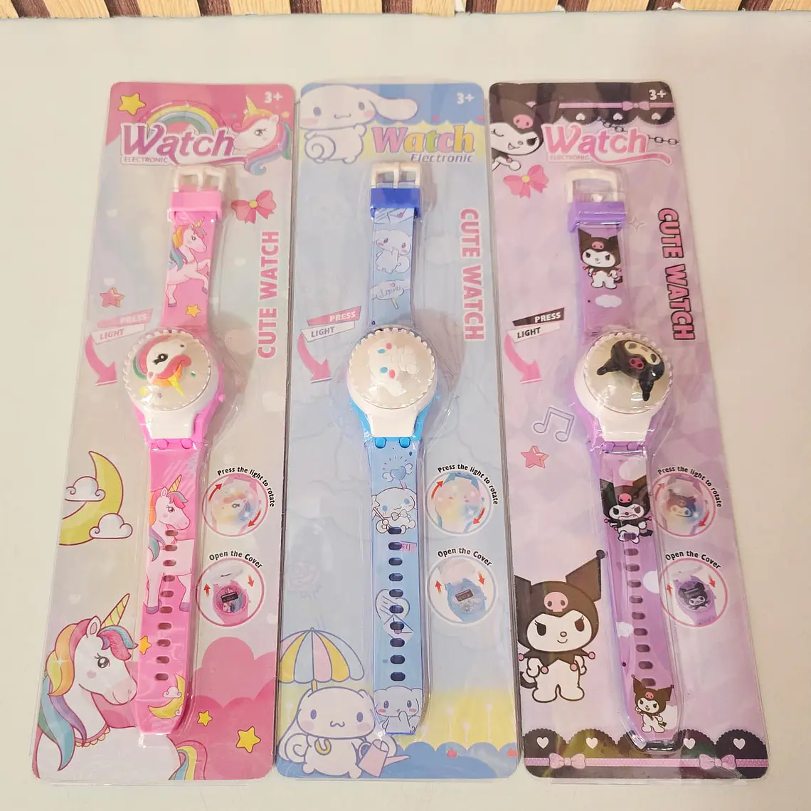 RELOJ INFANTIL CON LUZ VARIOS PERSONAJES MOD# WHF-2 4