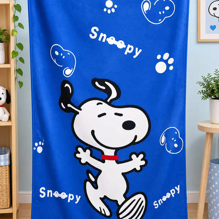 TOALLA INFANTIL SNOOPY 70cm x 138cm (AL AZAR) MOD #26-YJ-015 💲4️⃣9️⃣💲 4
