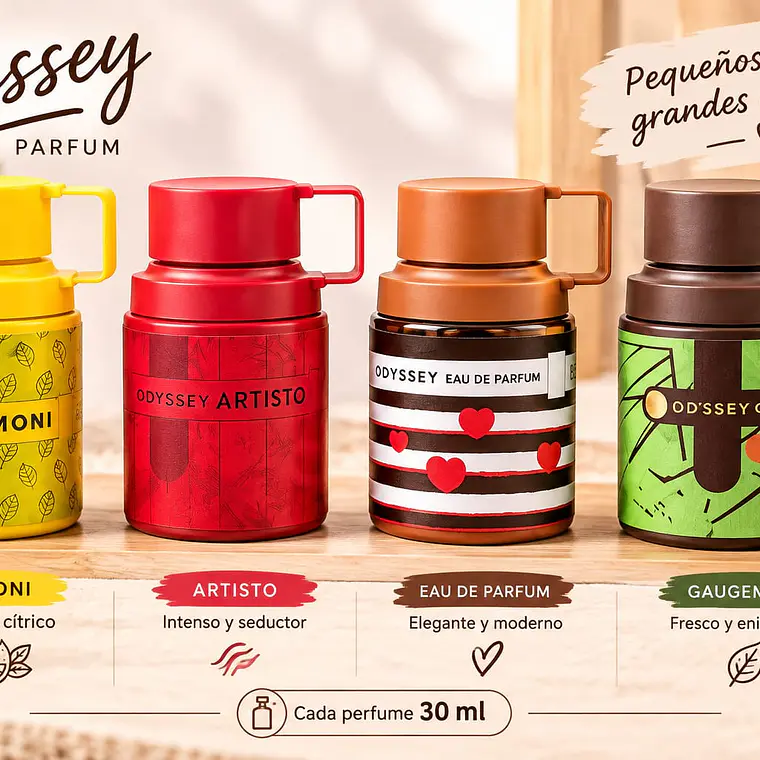 SET CON 4 MINI PERFUMES ODYSSEY PARA DAMA MOD# 86639 1