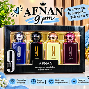 SET CON 4 MINI PERFUMES 9AFNAN UNISEX MOD# 6722